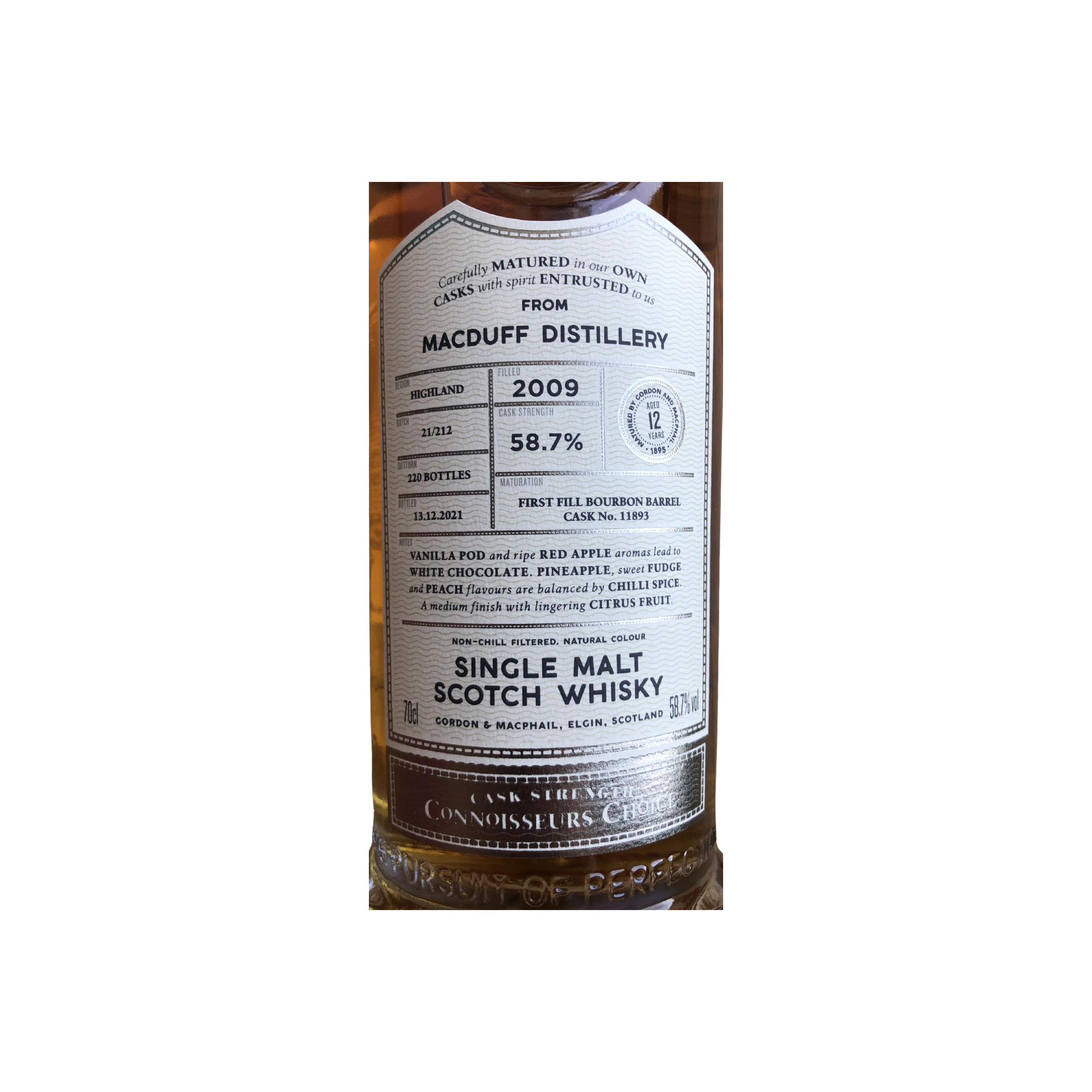 Macduff Connoisseurs Choice - Cask Strength 2009 12 Years Single Malt Whisky 2
