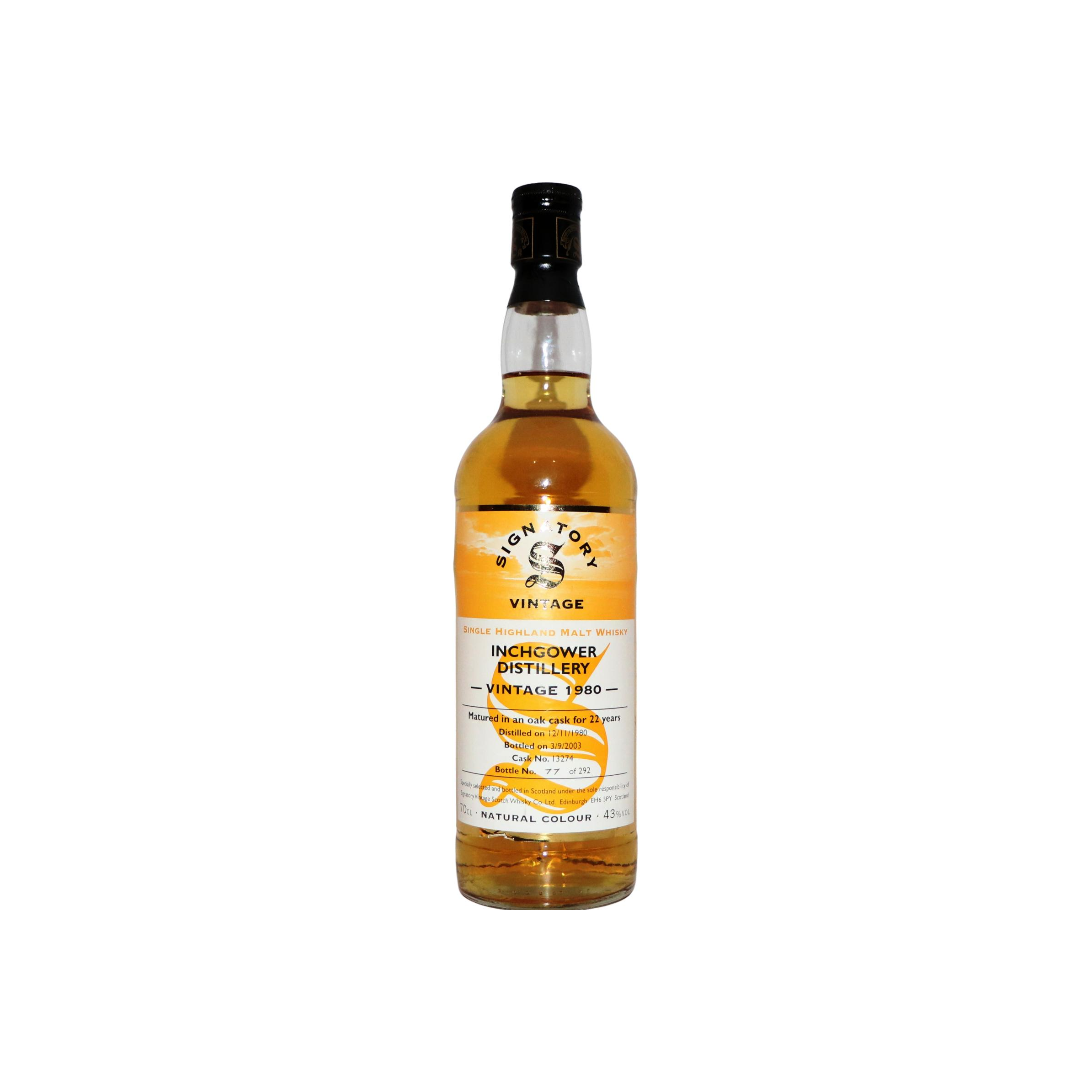 Inchgower Vintage Collection 1980 22 Years Single Malt Whisky