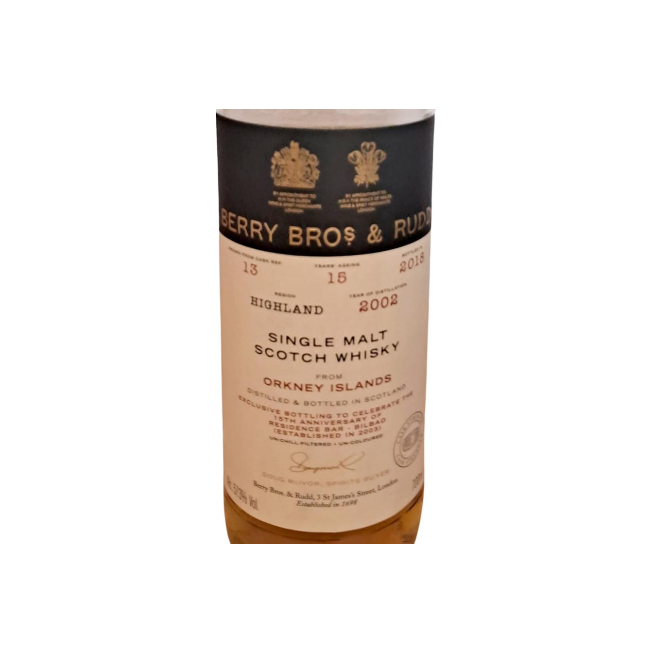 Berry Bros. & Rudd 2002 15 Years Single Malt Whisky