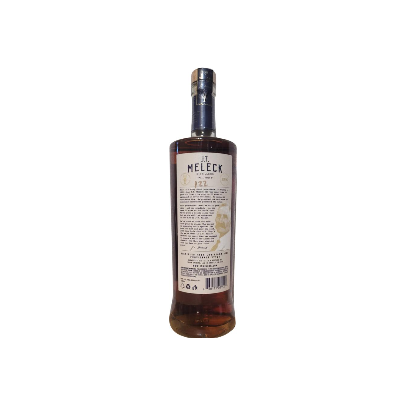J.T. Meleck Lousiana Handcrafted Rice Whiskey 2