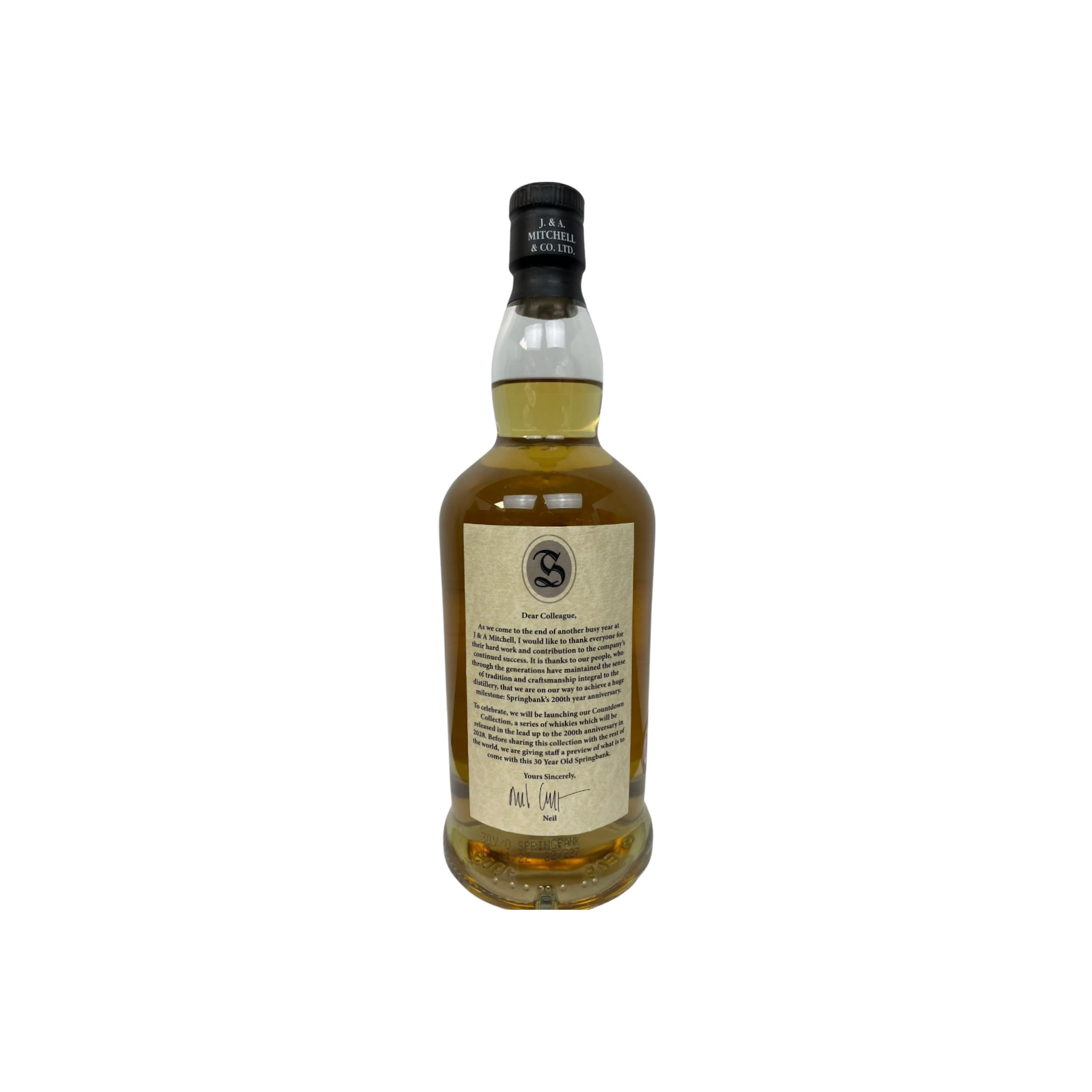 Springbank 30 Years Single Malt Whisky 2