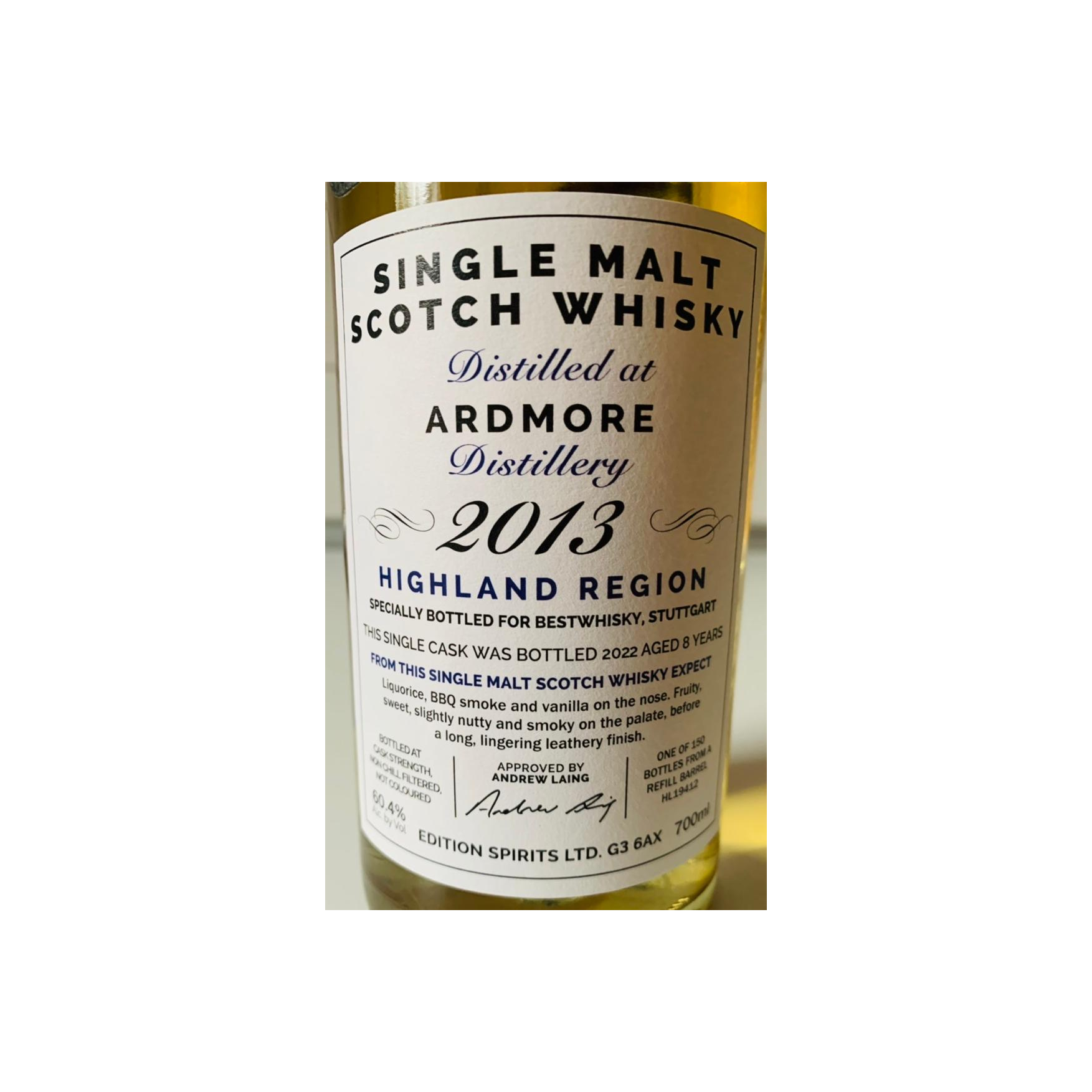 Ardmore The First Editions 2013 8 Years Single Malt Whisky 2