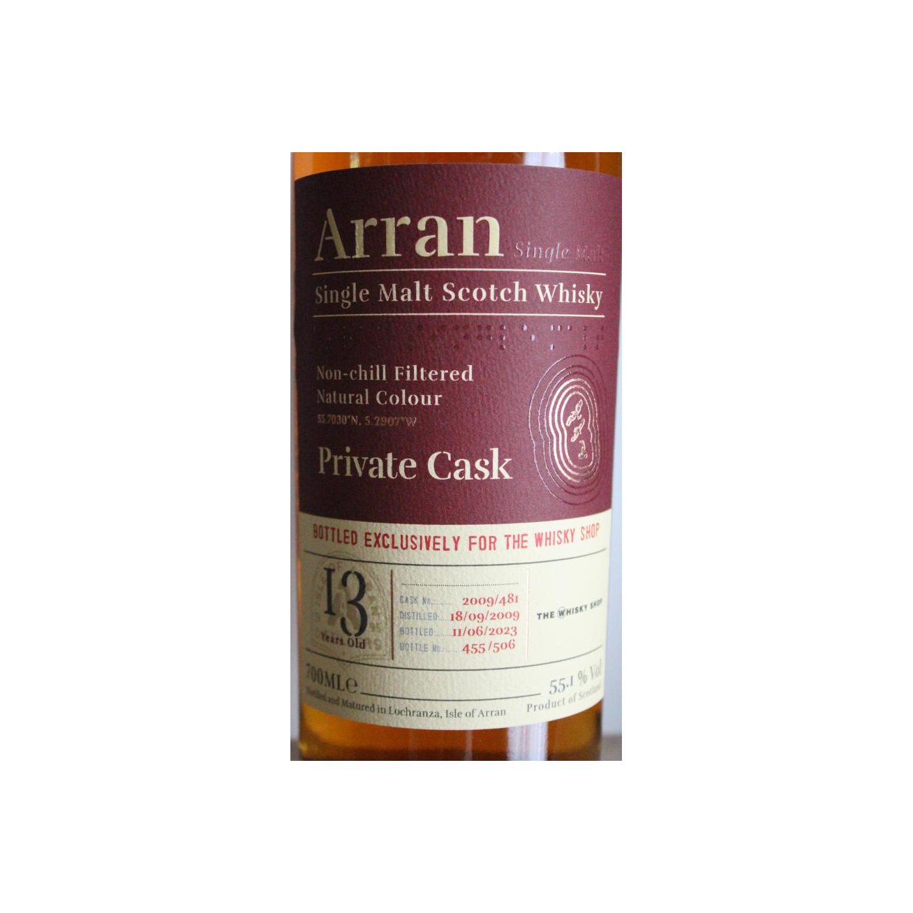 Arran Private Cask 2009 13 Years Single Malt Whisky 2