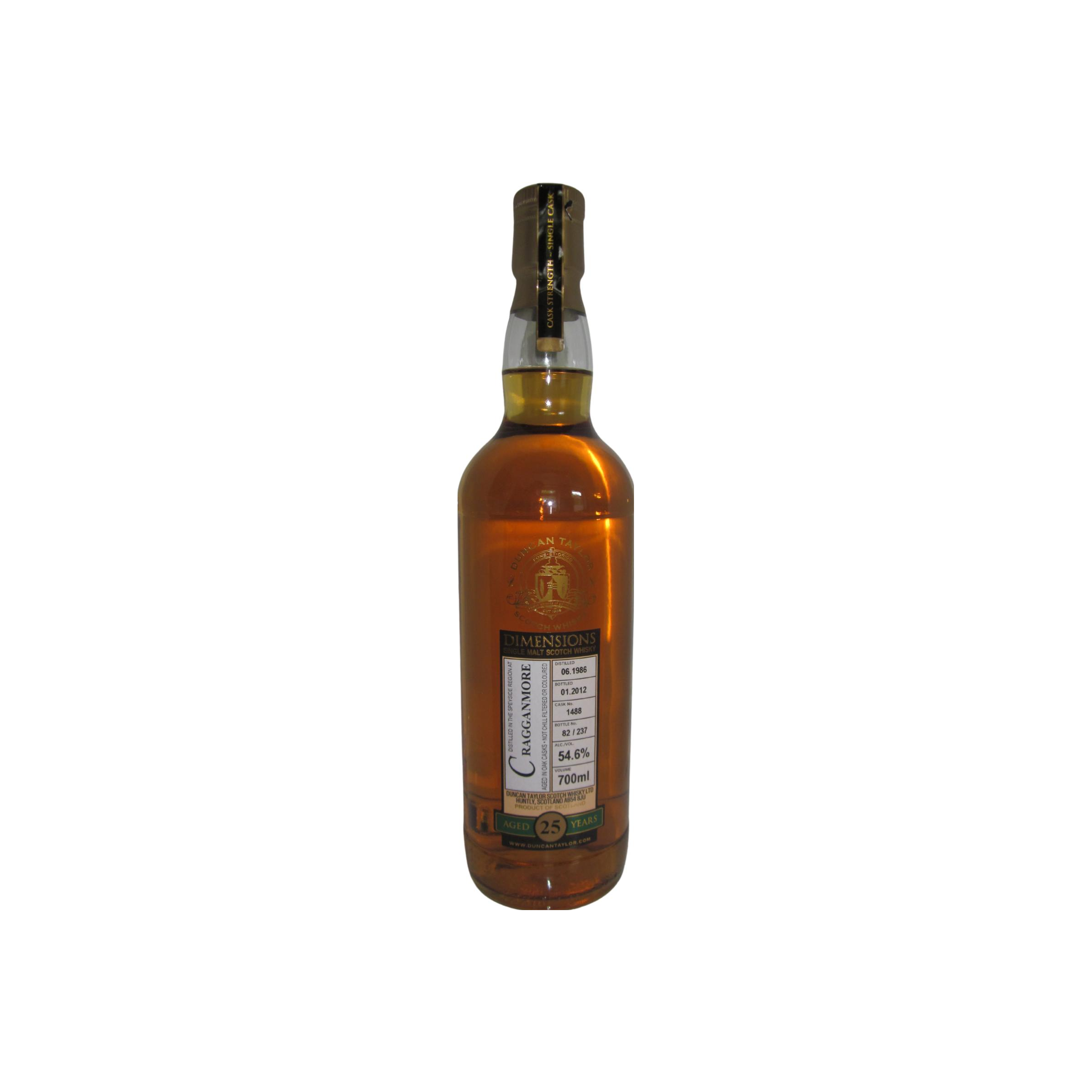 Cragganmore Dimensions 1986 25 Years Single Malt Whisky