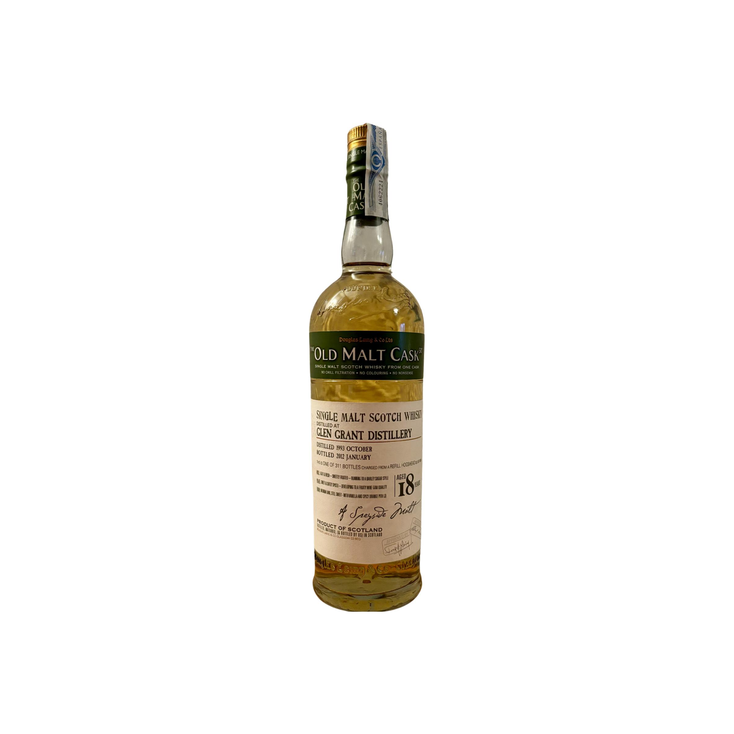 Glen Grant Old Malt Cask 1993 18 Years Single Malt Whisky