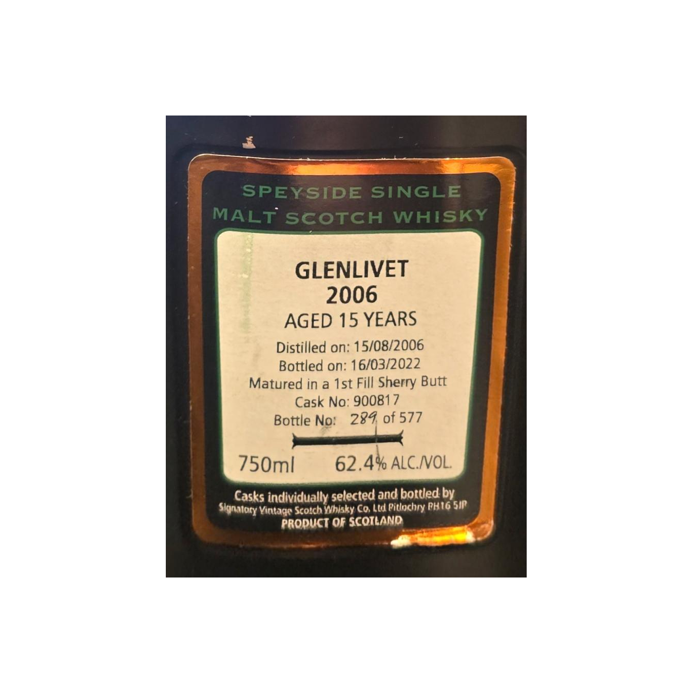 The Glenlivet Cask Strength Collection 2006 15 Years Single Malt Whisky 2