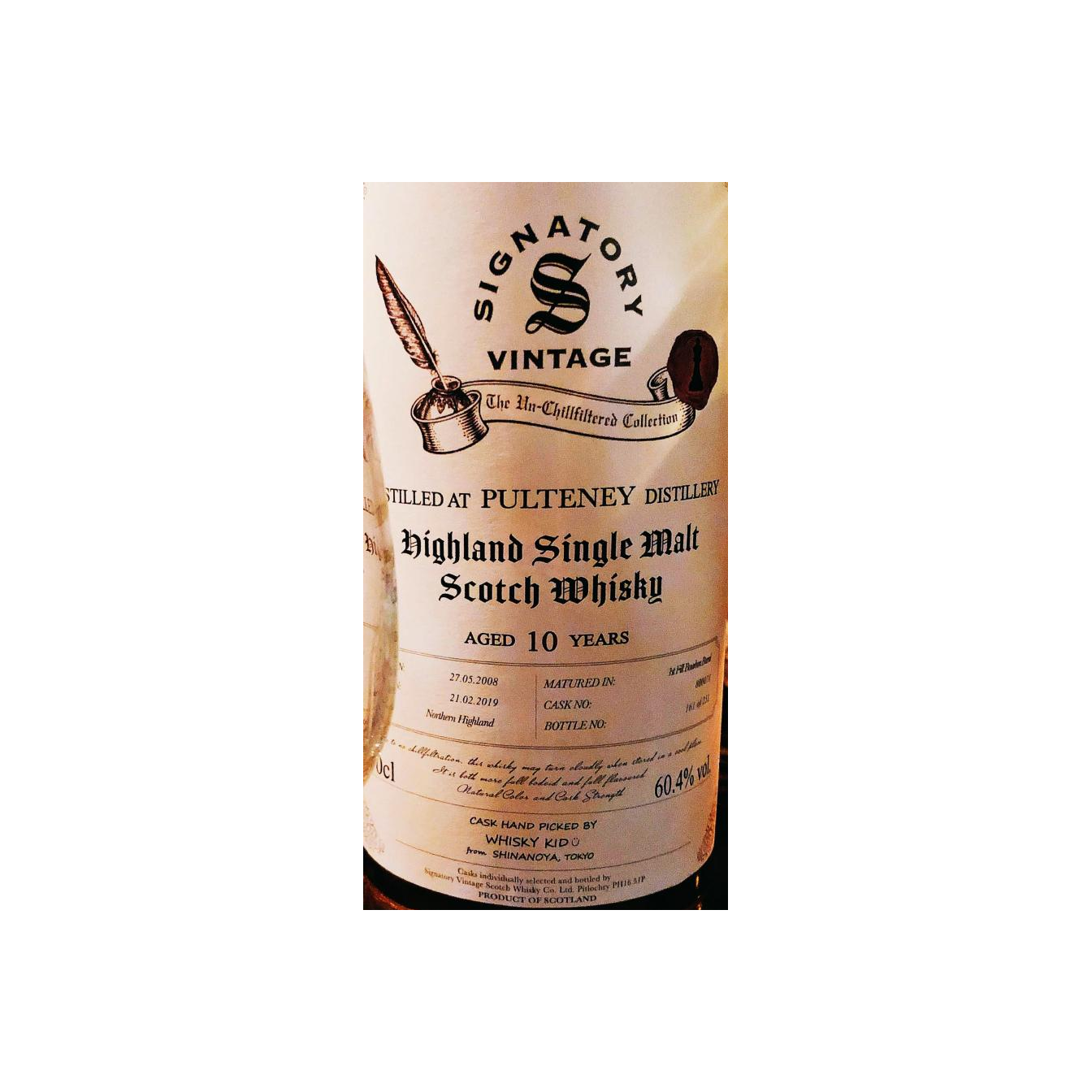 Old Pulteney The Un-Chillfiltered Collection 2008 10 Years Single Malt Whisky