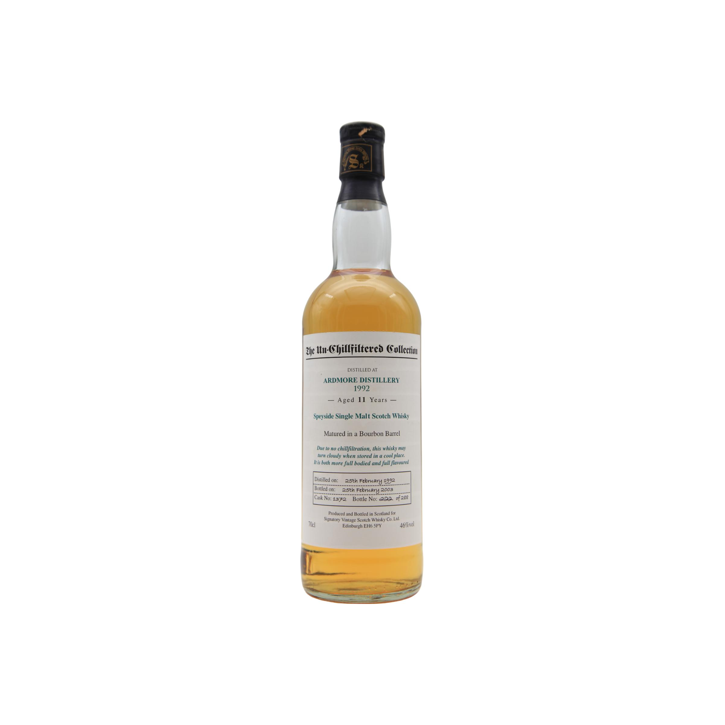 Ardmore The Un-Chillfiltered Collection 1992 11 Years Single Malt Whisky