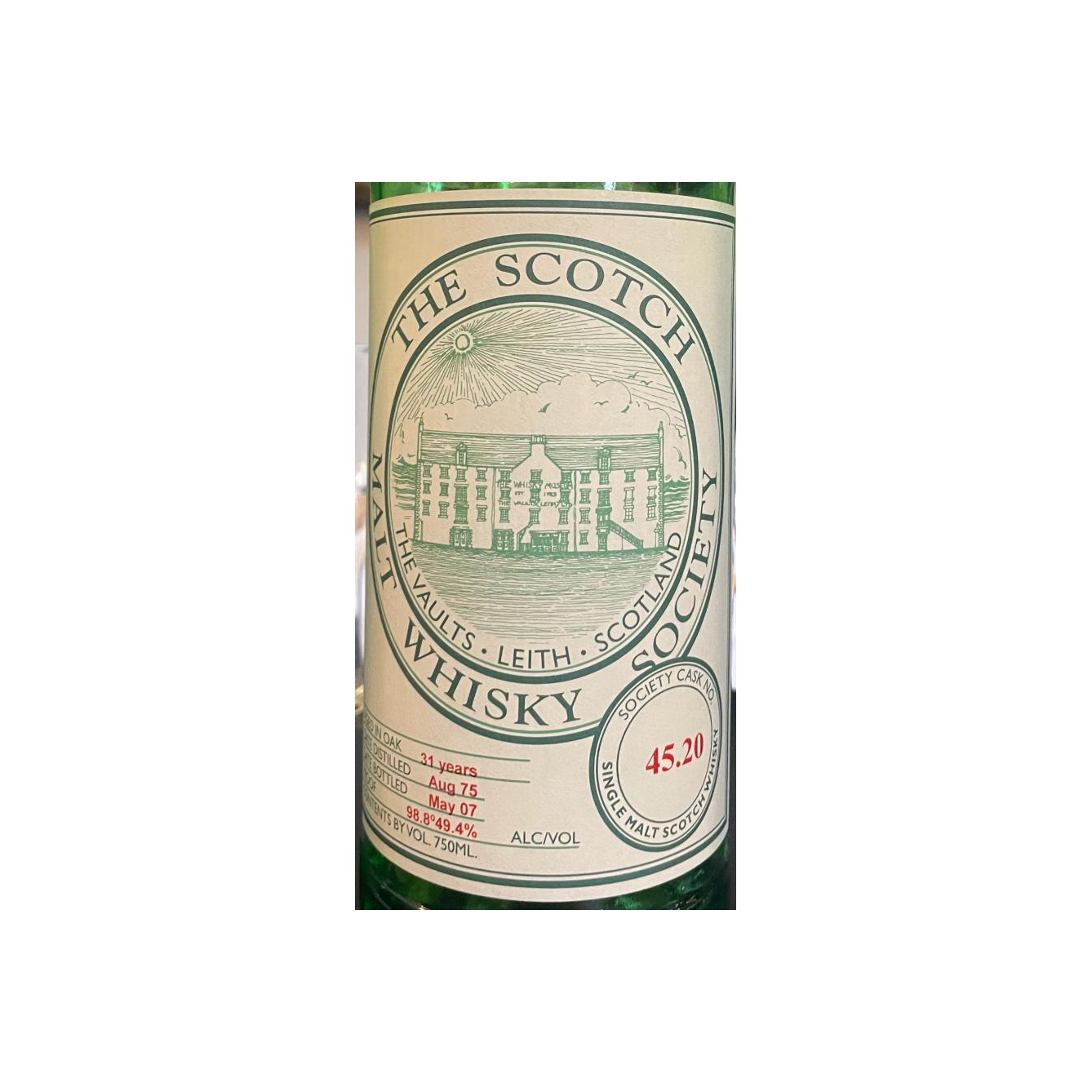 The Scotch Malt Whisky Society 1975 31 Years Single Malt Whisky