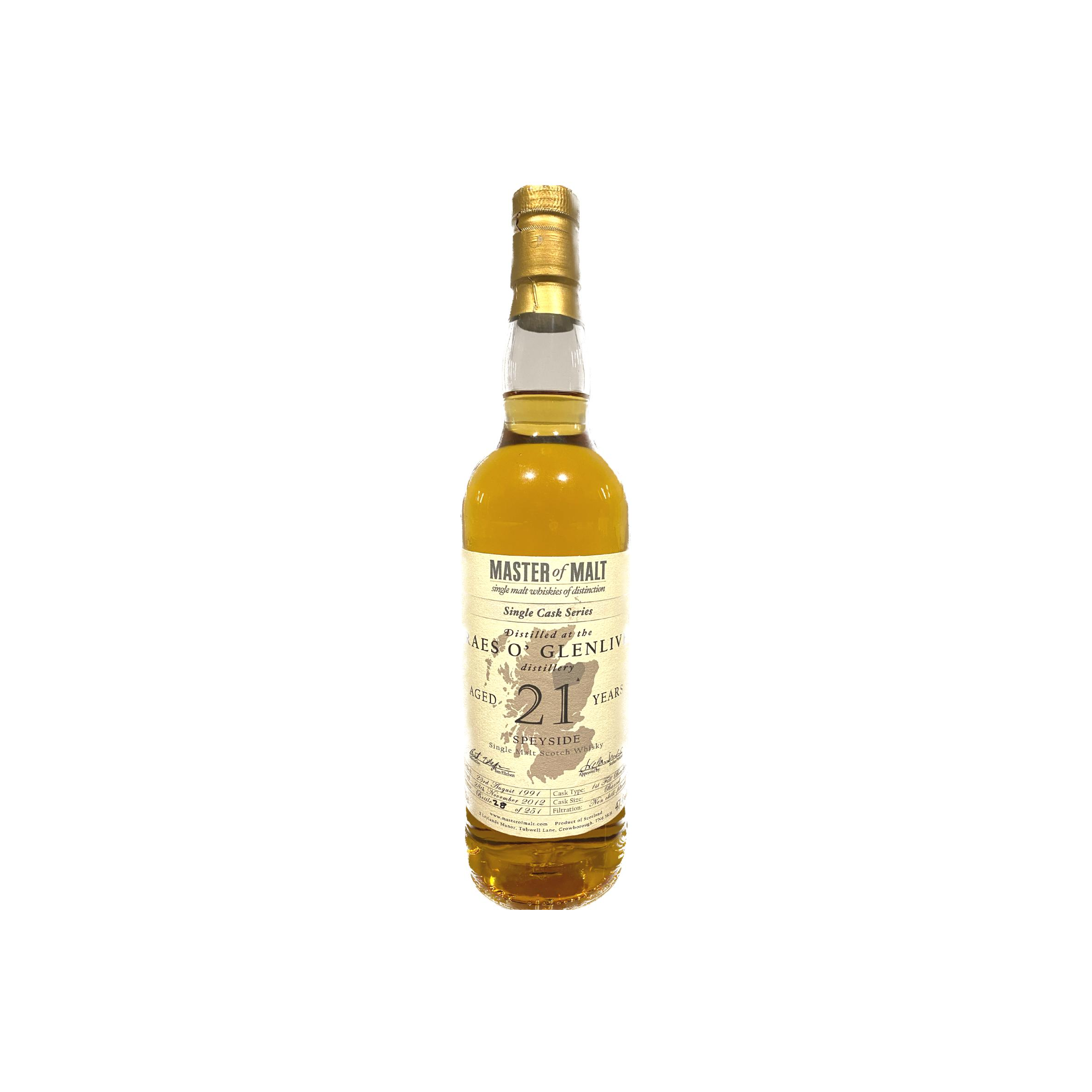 Master of Malt Single Cask 1991 21 Years Single Malt Whisky