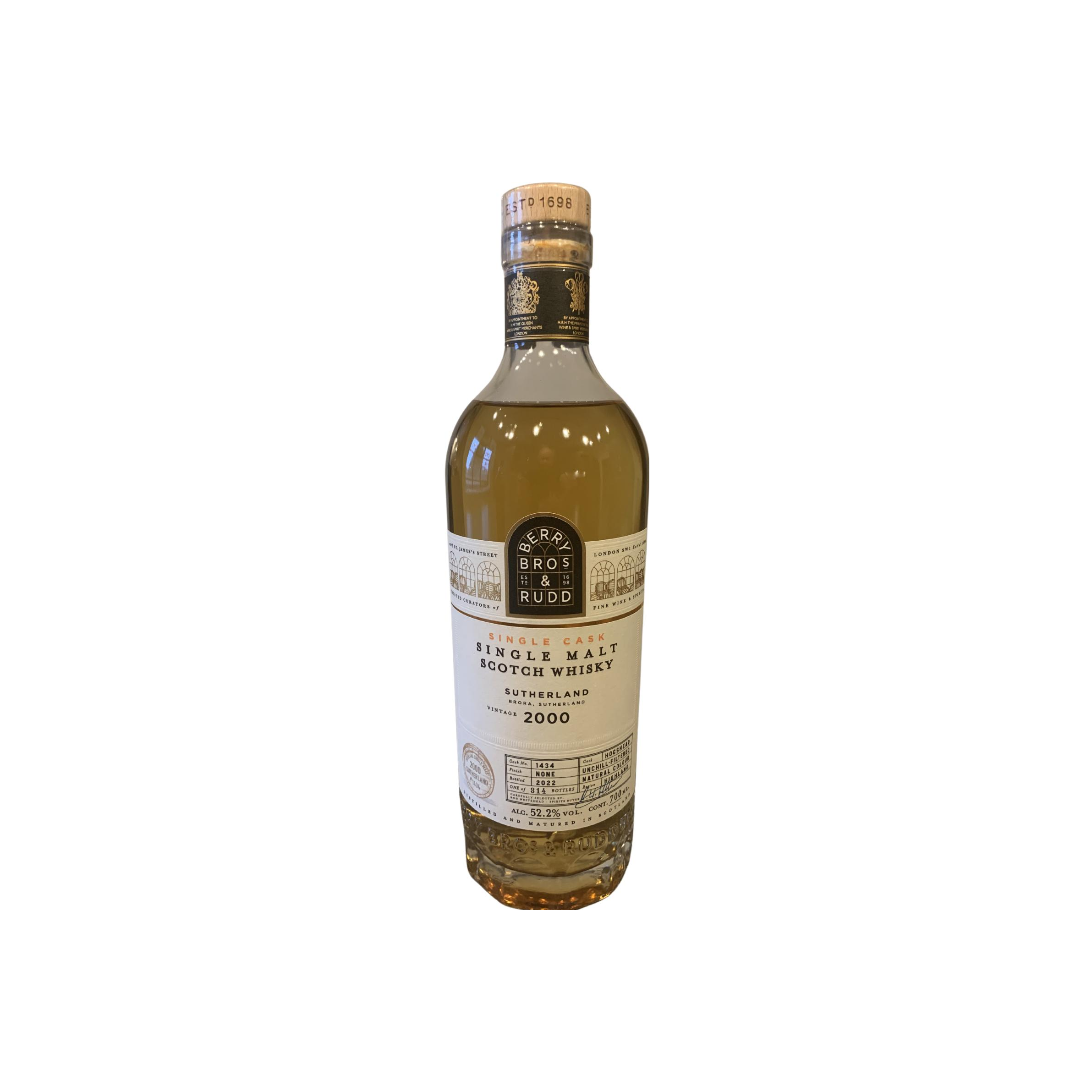 Berry Bros. & Rudd Single Cask 2000 21 Years Single Malt Whisky