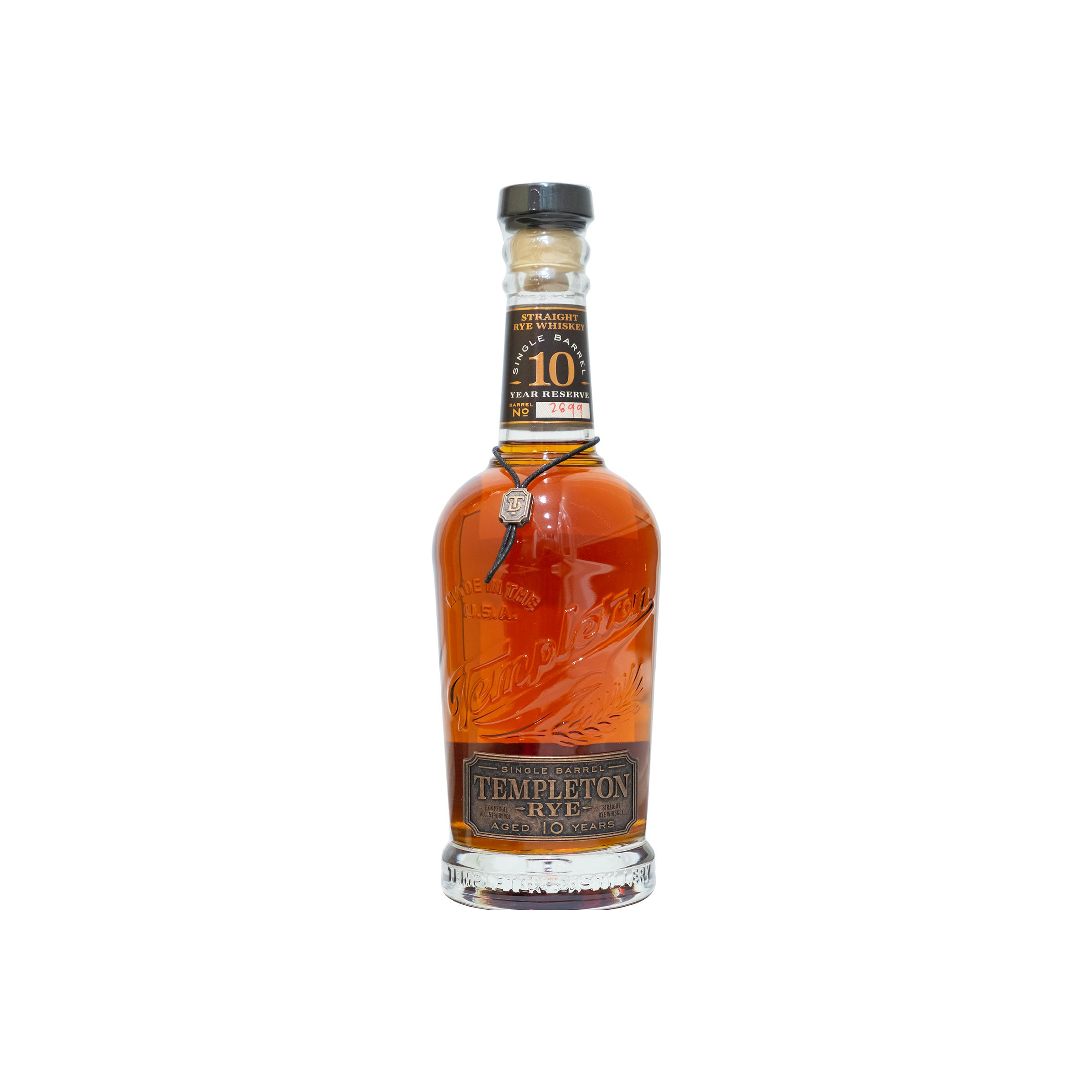 Templeton 10 Years Rye Whisky