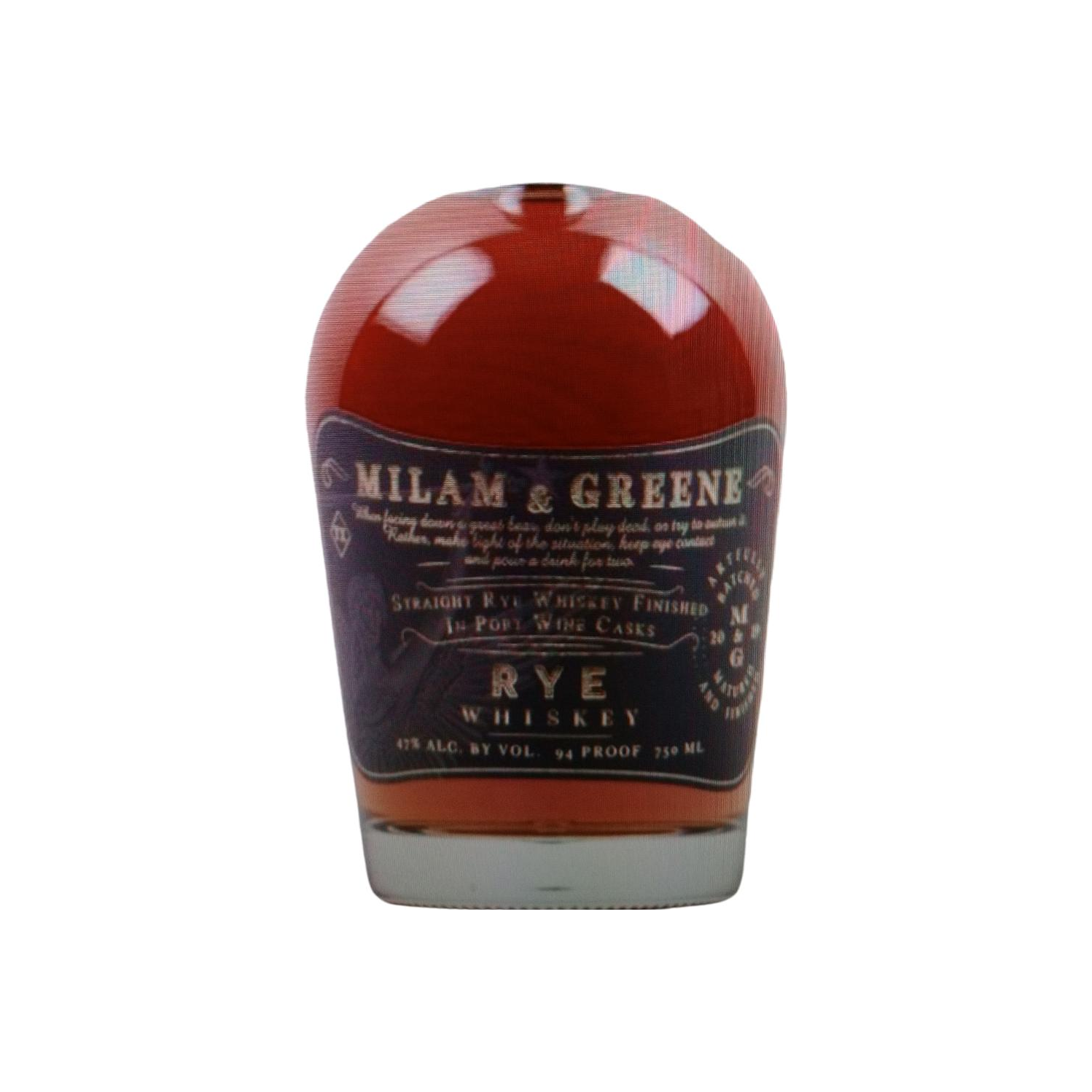 Milam & Greene Straight Rye Whiskey