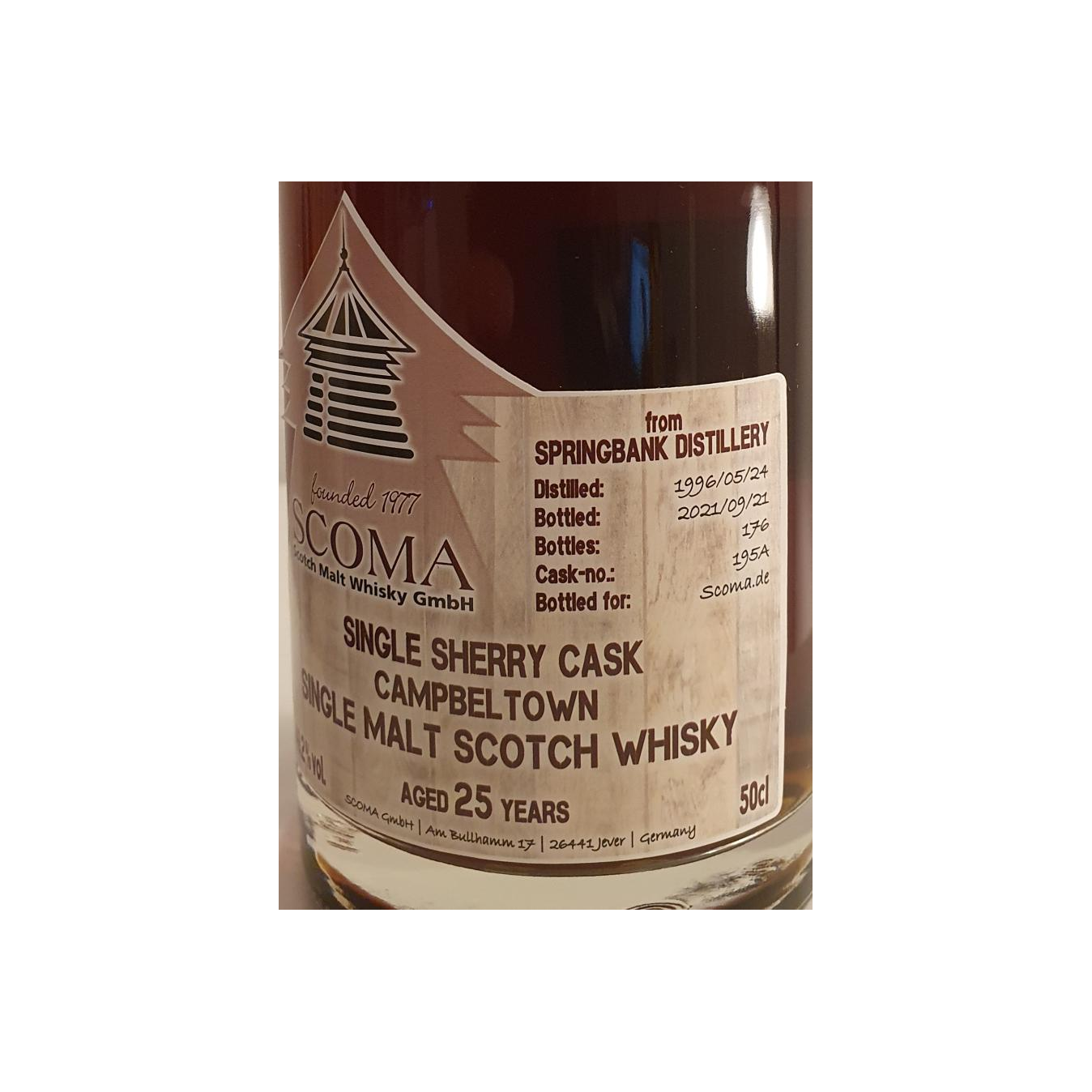 Springbank 1996 25 Years Single Malt Whisky 2