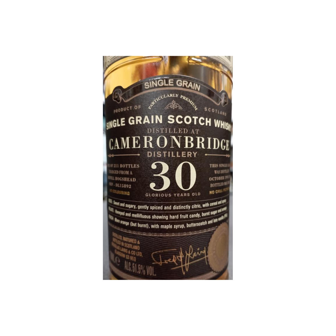 Cameronbridge Old Particular 1991 30 Years Single Grain Whisky 3