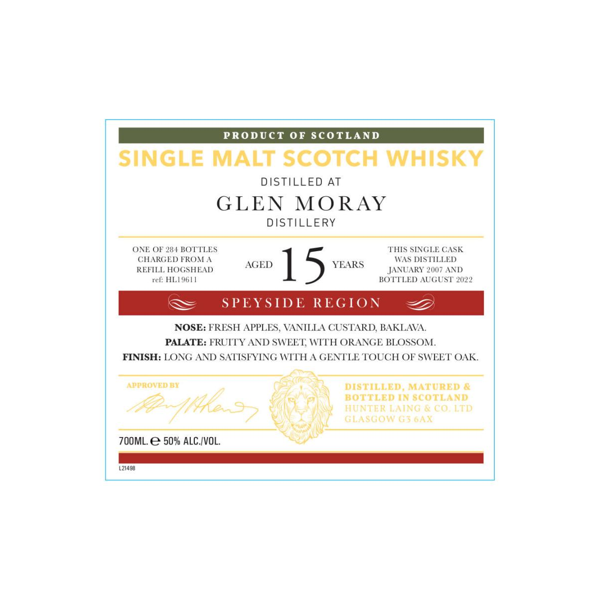 Glen Moray Old Malt Cask 2007 15 Years Single Malt Whisky 3