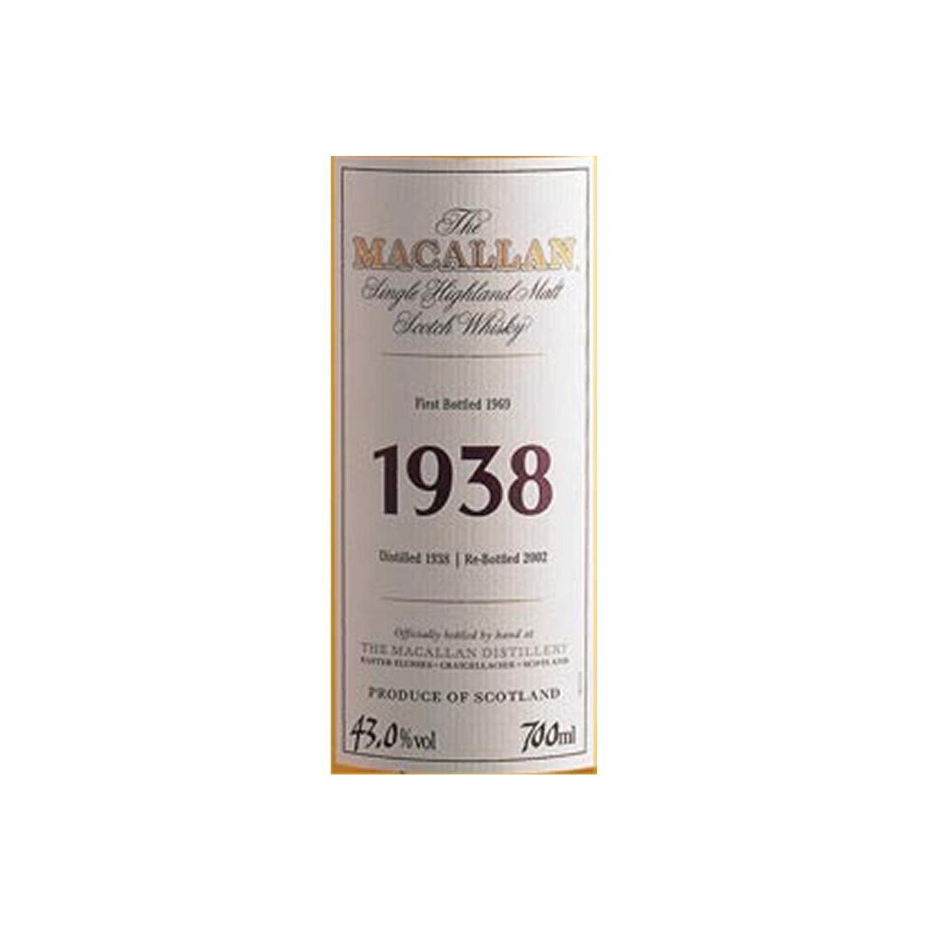 The Macallan 1938 31 Years Single Malt Whisky