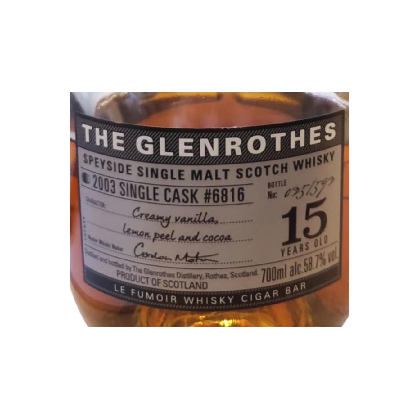 The Glenrothes Single Cask 2003 15 Years Single Malt Whisky
