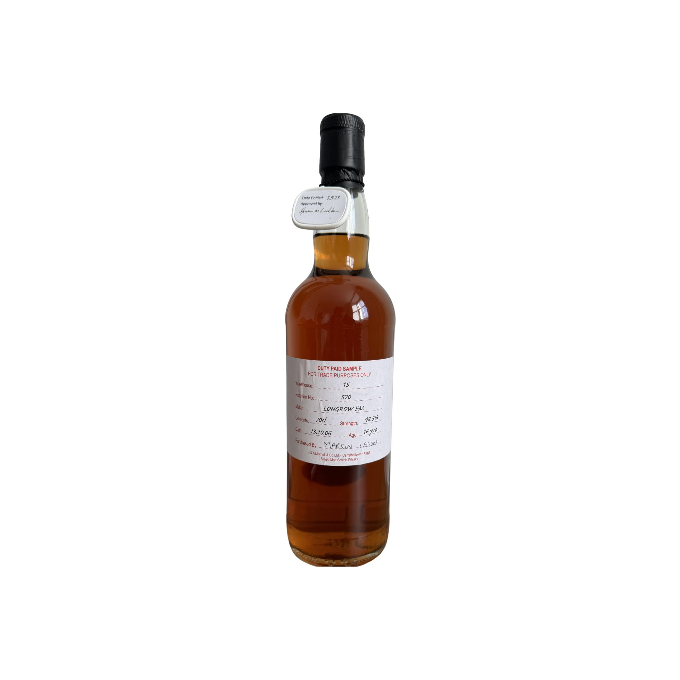 Longrow Duty Paid Sample - For Trade Purposes Only 2006 16 Years Single Malt Whisky
