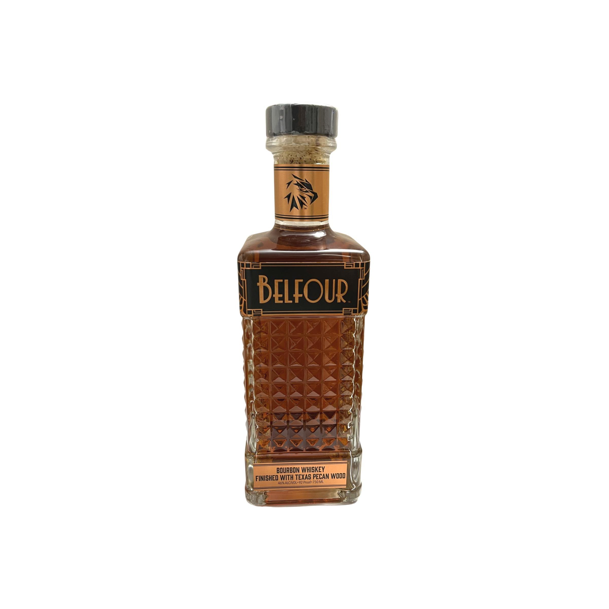 Belfour Spirits Bourbon Whiskey Finished With Texas Pecan Wood