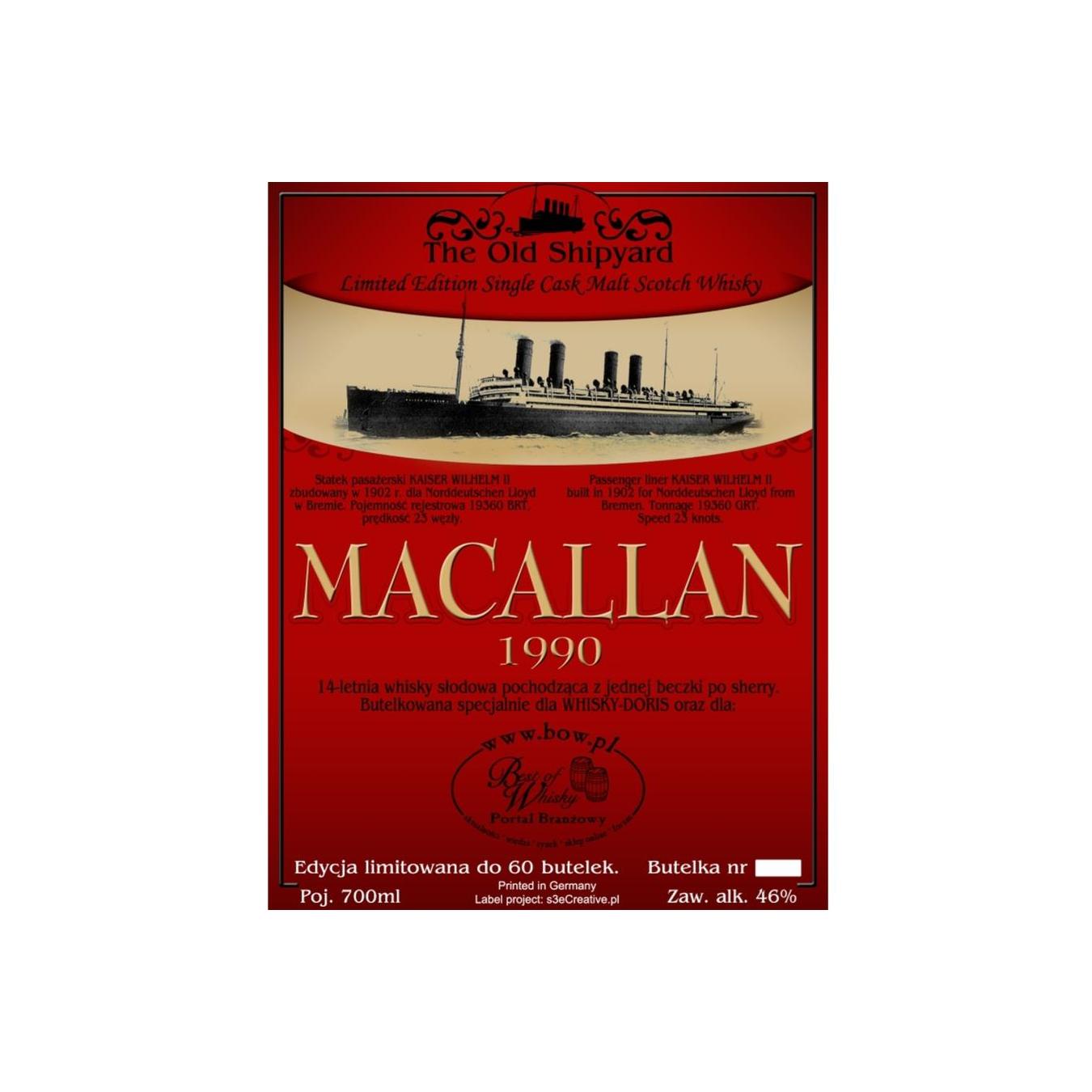 The Macallan 1990 14 Years Single Malt Whisky
