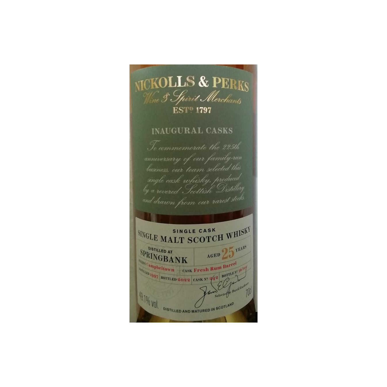 Springbank 1995 25 Years Single Malt Whisky 2