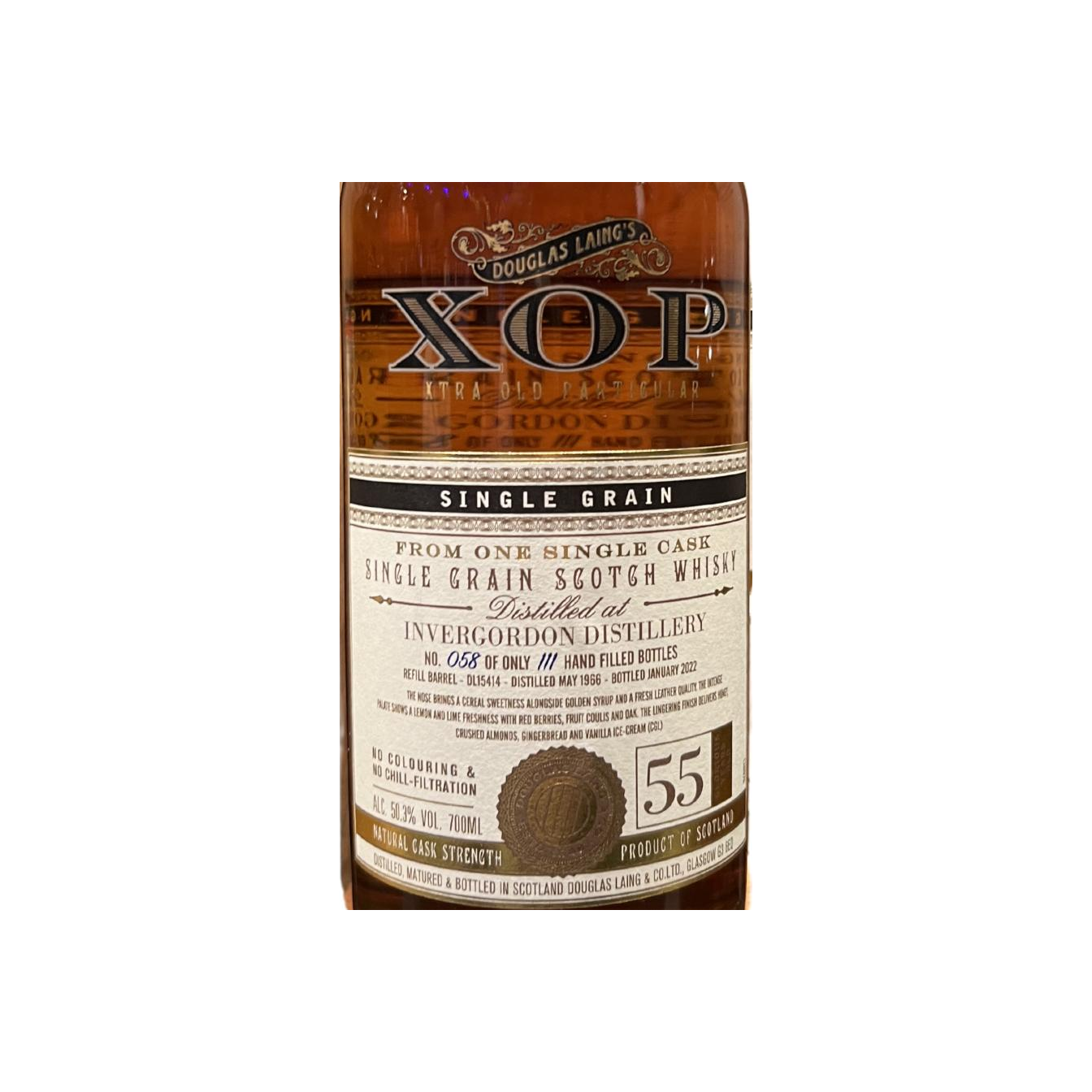 Invergordon 1966 55 Years Single Grain Whisky