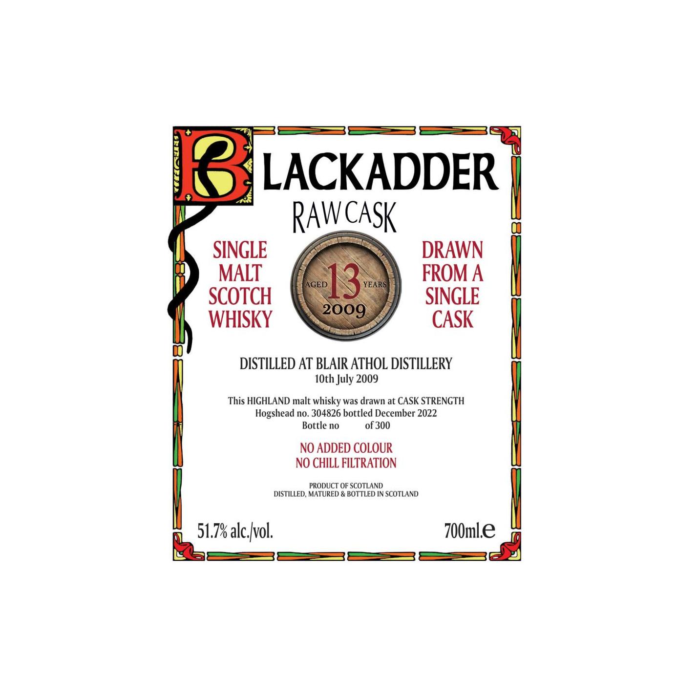 Blair Athol Raw Cask 2009 13 Years Single Malt Whisky