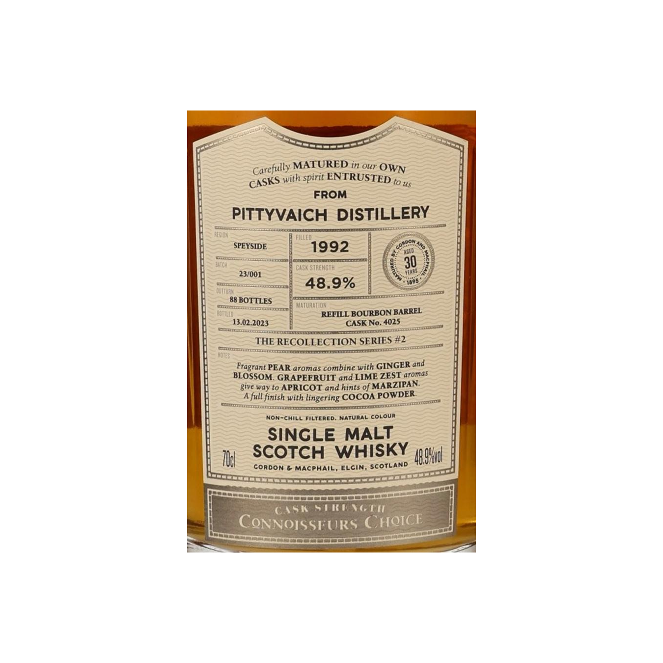 Pittyvaich Connoisseurs Choice - Cask Strength 1992 30 Years Single Malt Whisky 3