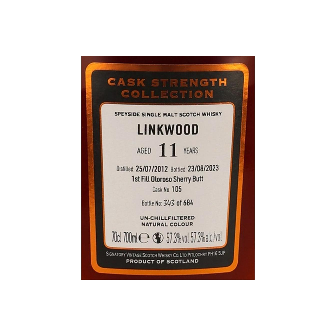 Linkwood Cask Strength Collection 2012 11 Years Single Malt Whisky 2