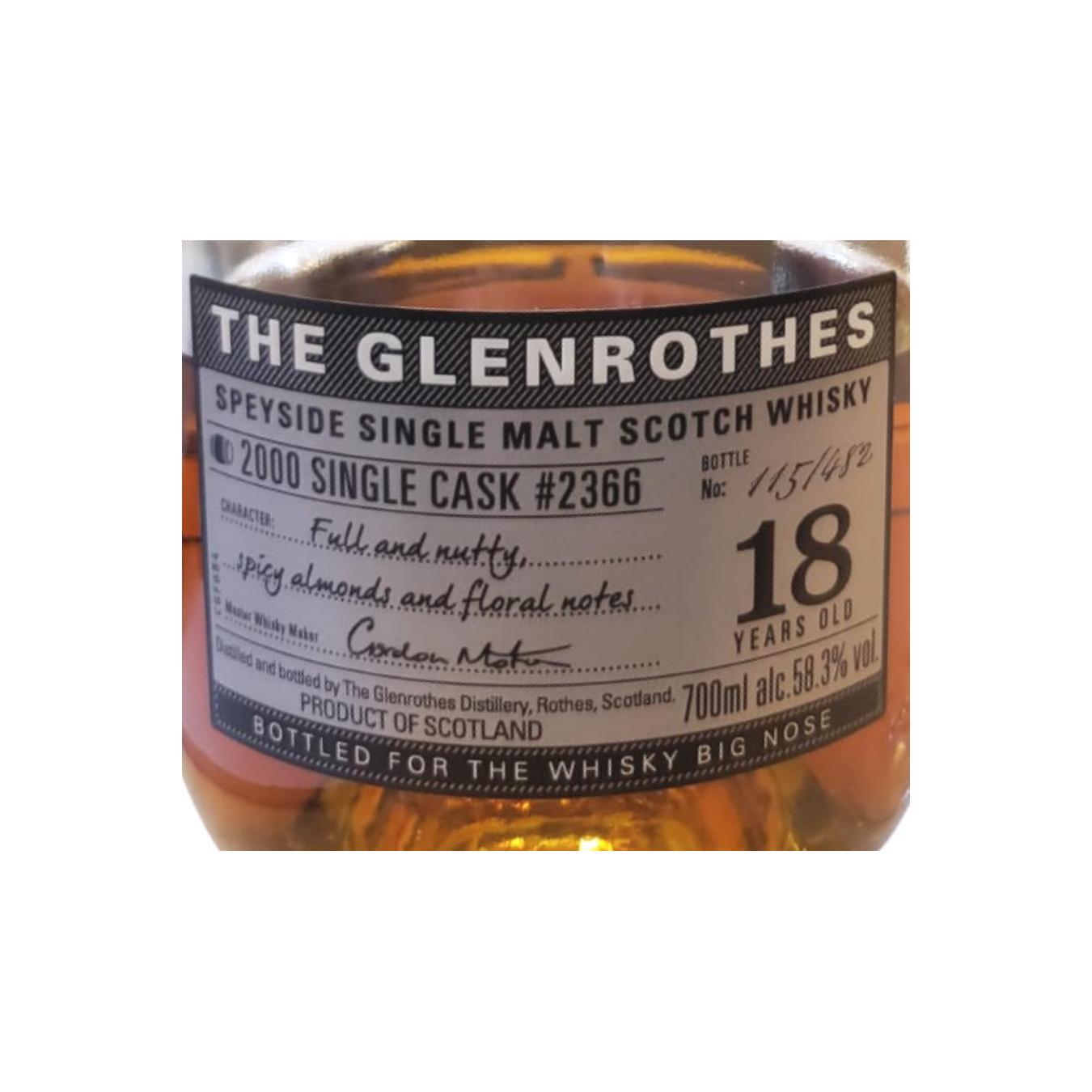 The Glenrothes Single Cask 2000 18 Years Single Malt Whisky