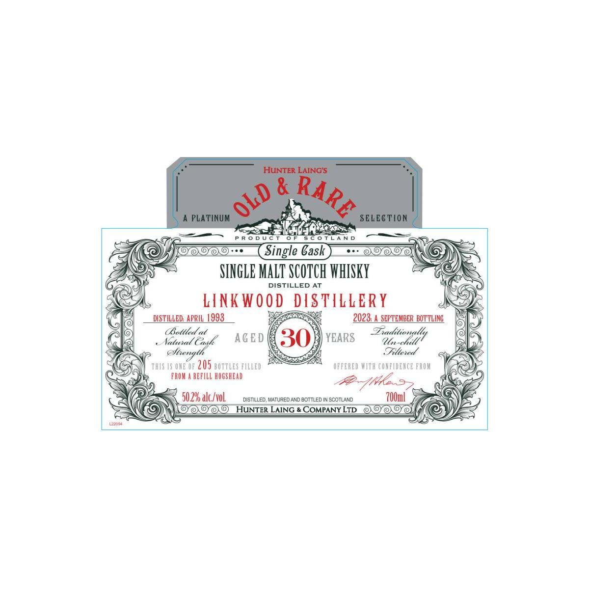 Linkwood 1993 30 Years Single Malt Whisky