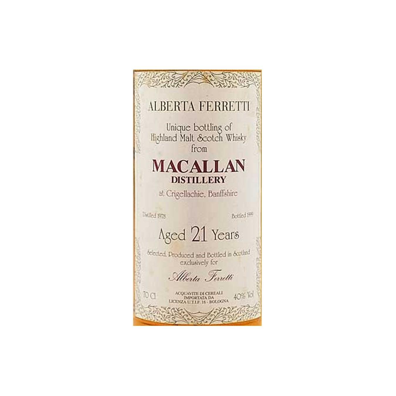 The Macallan 1978 21 Years Single Malt Whisky