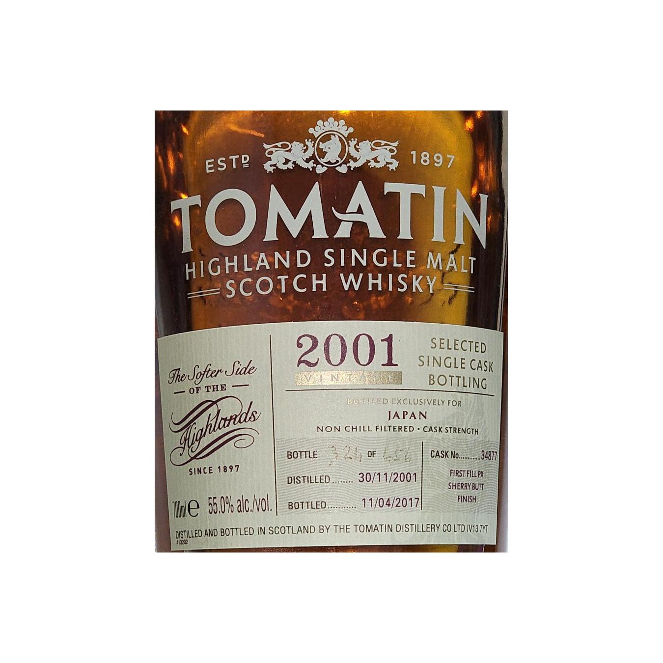 Tomatin 2001 15 Years Single Malt Whisky