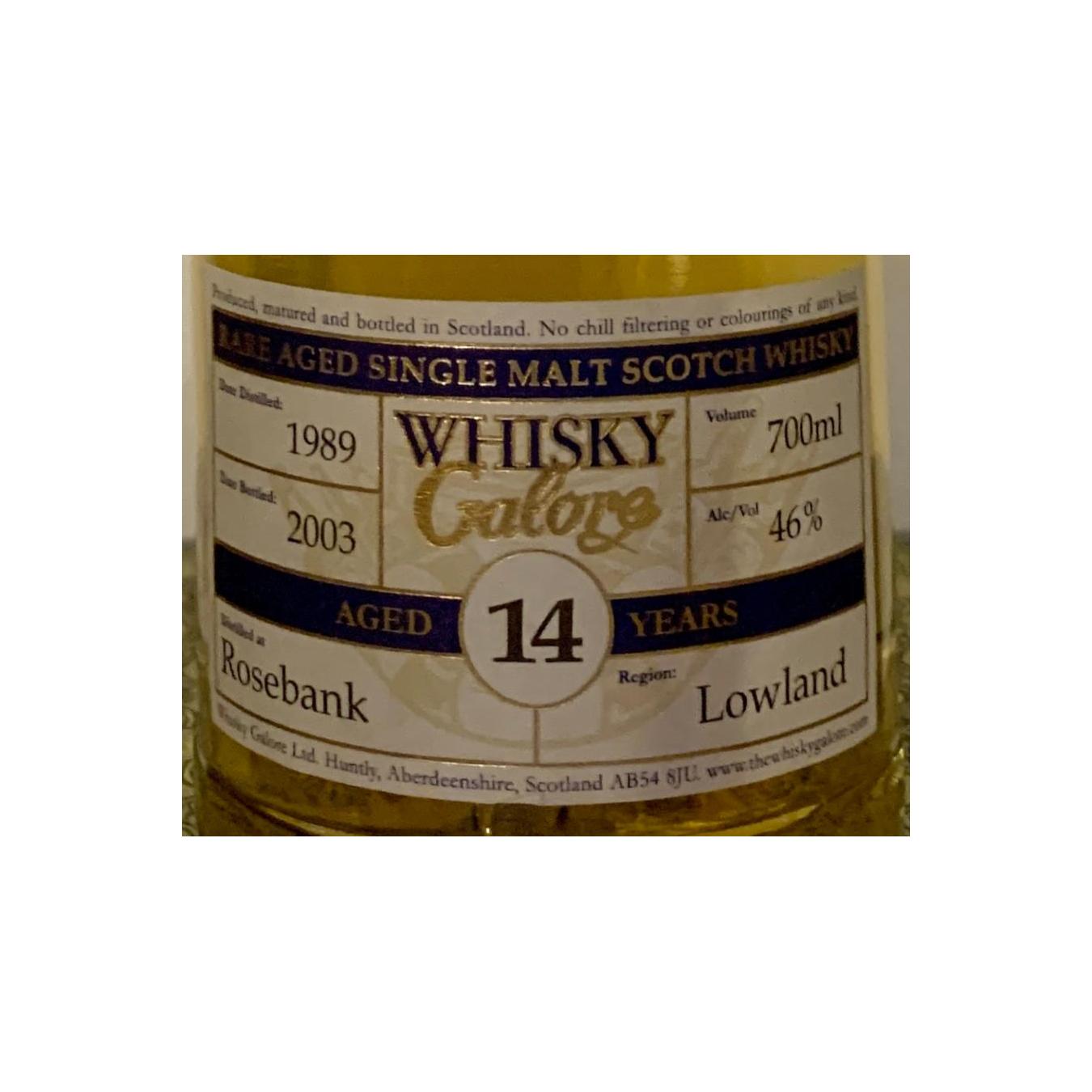 Rosebank 1989 14 Years Single Malt Whisky