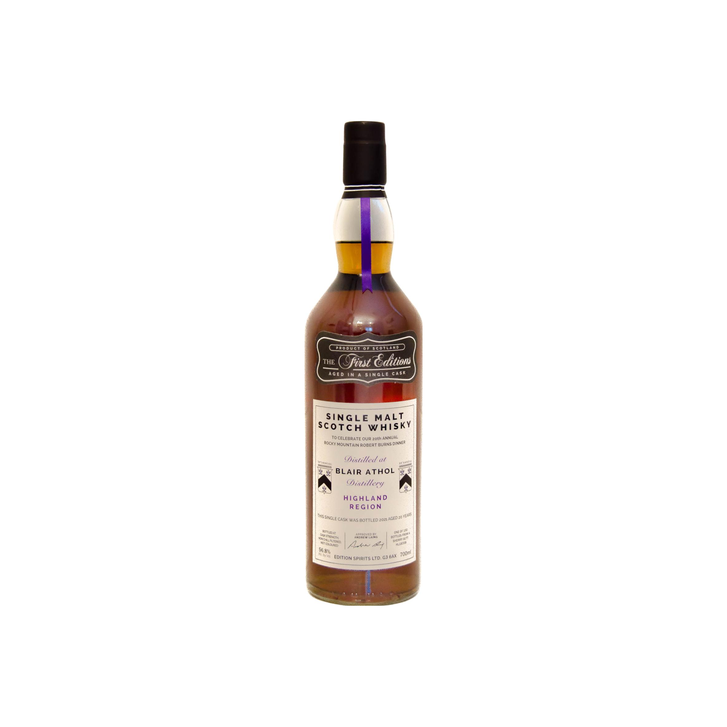 Blair Athol The First Editions 20 Years Single Malt Whisky