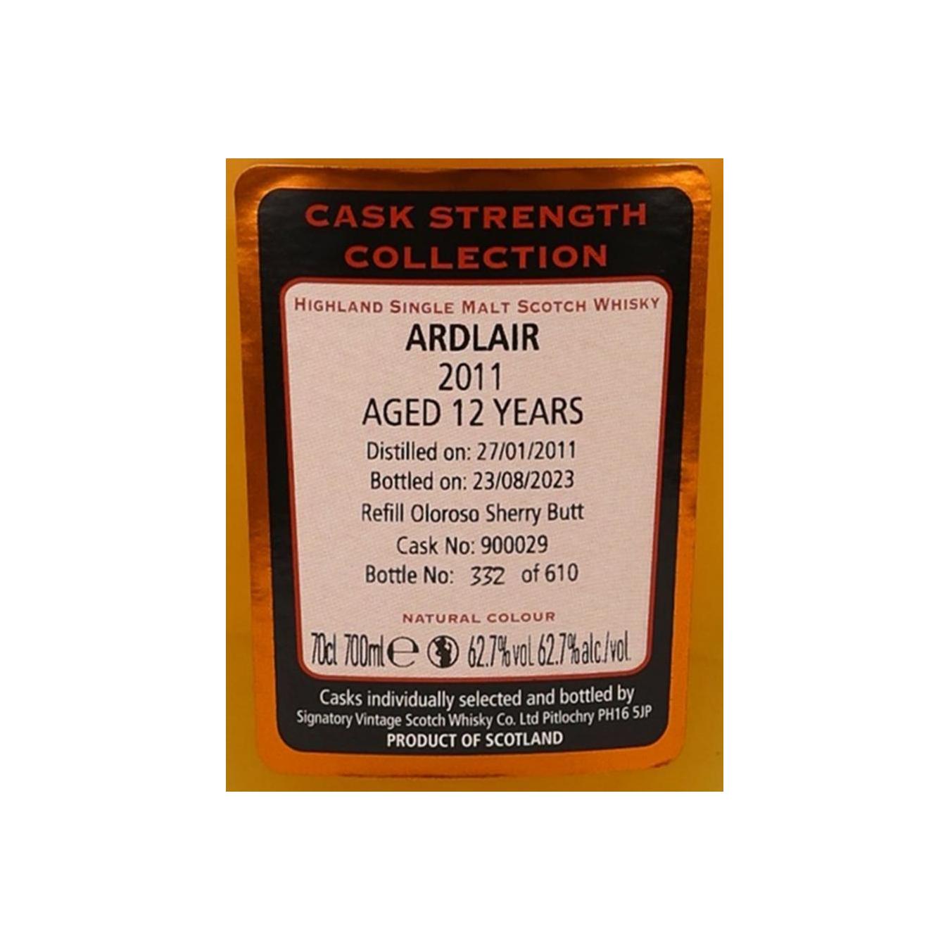 Ardmore Cask Strength Collection 2011 12 Years Single Malt Whisky 2