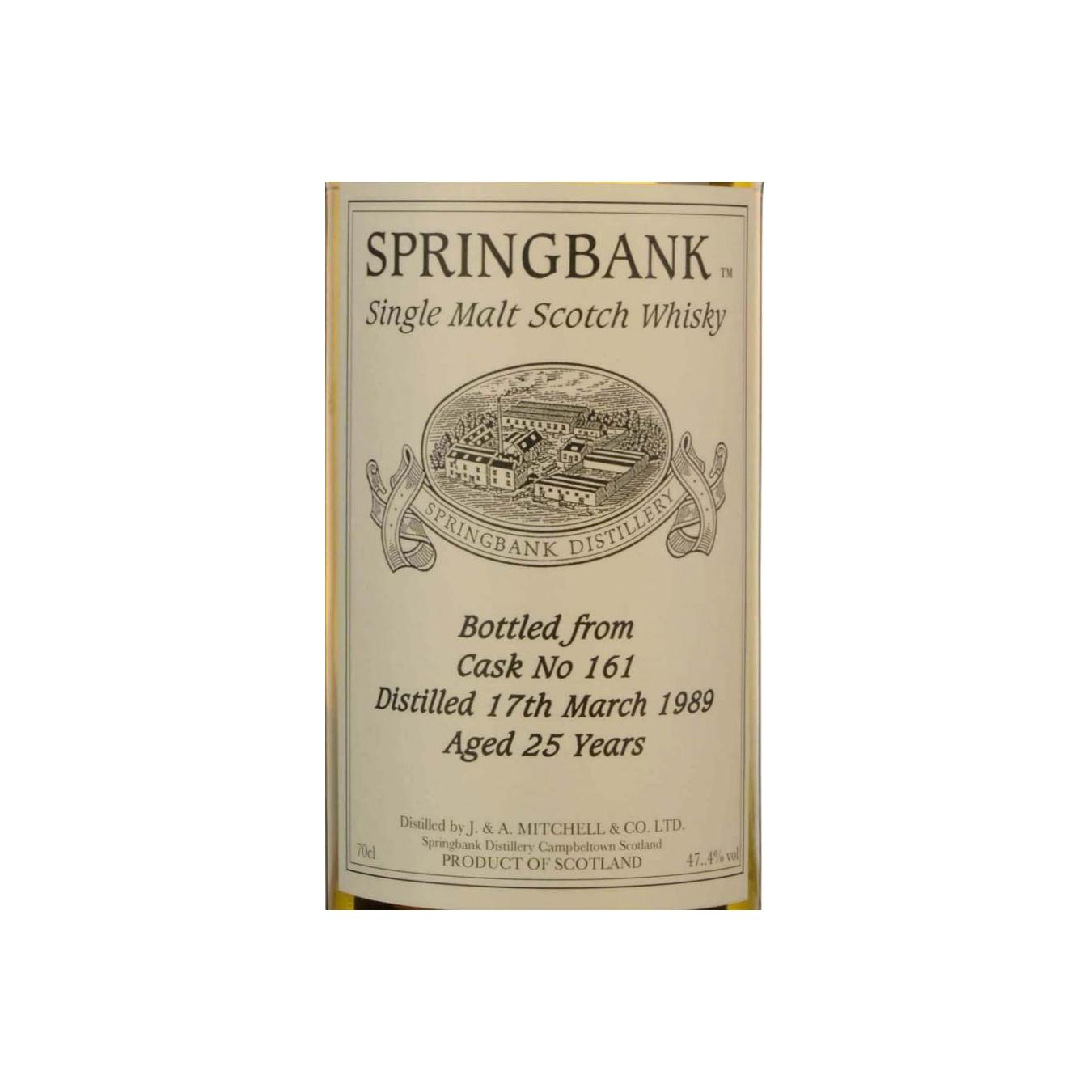 Springbank Private Bottling 1989 25 Years Single Malt Whisky