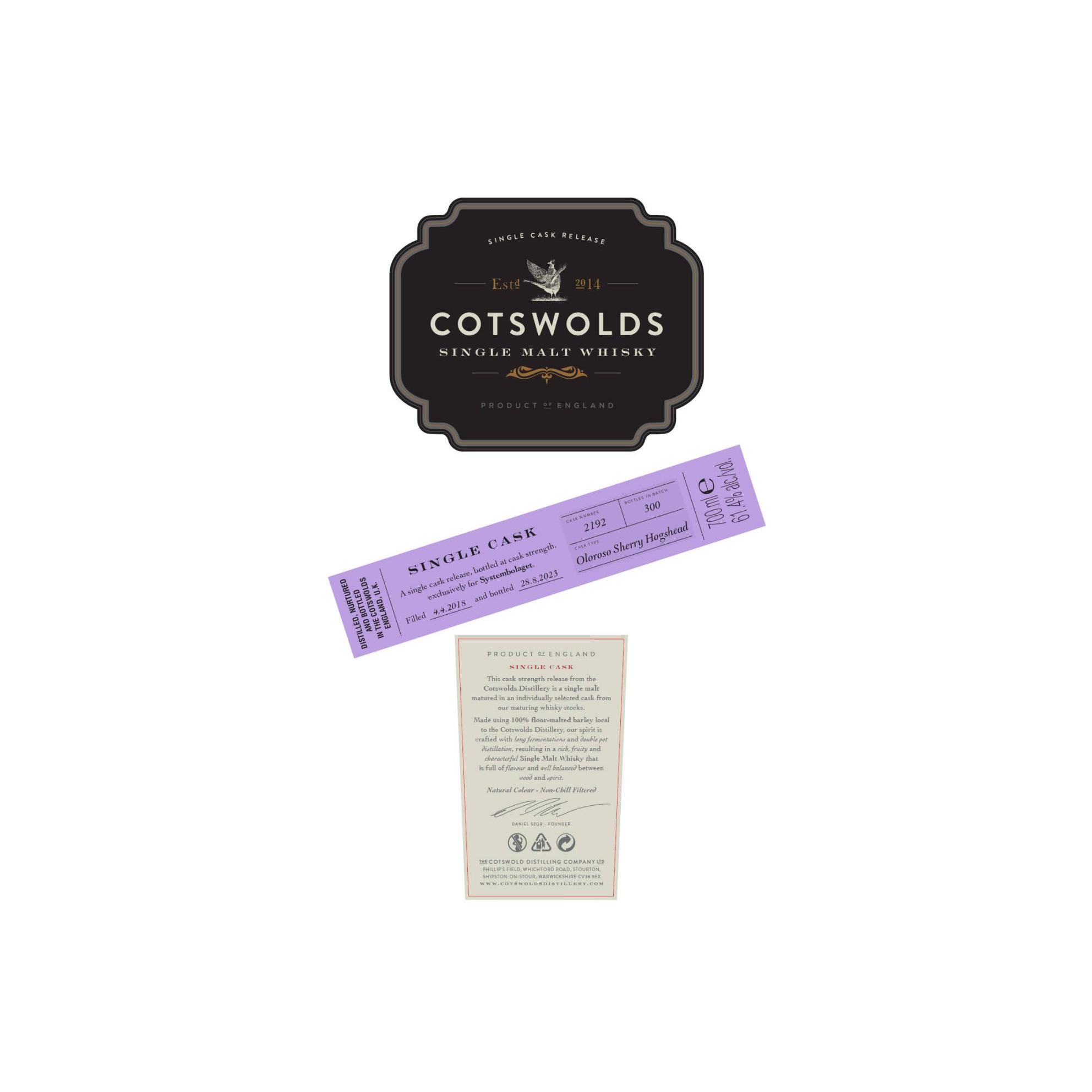 Cotswolds Single Cask 2018 Single Malt Whisky