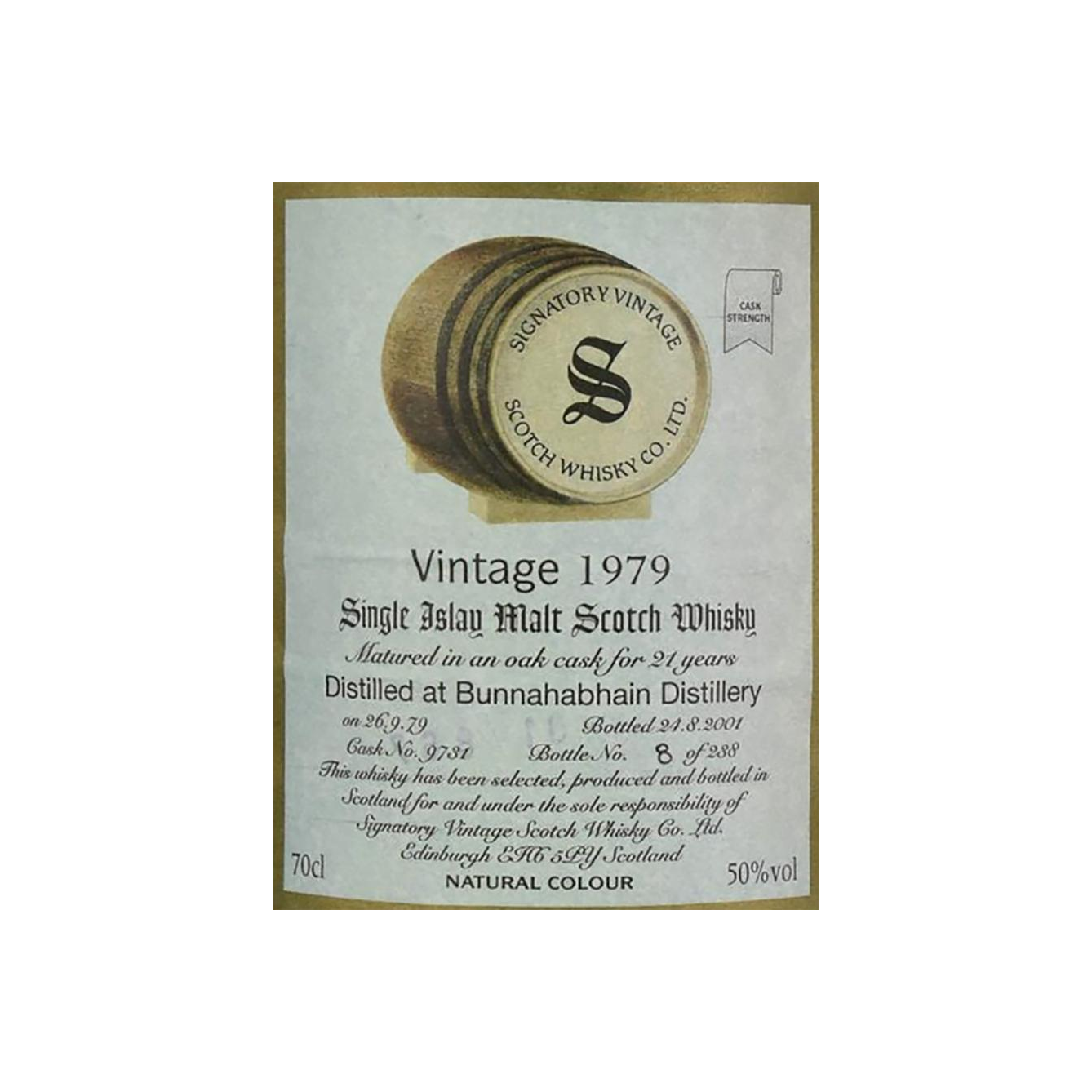 Bunnahabhain Vintage Collection - Dumpy 1979 21 Years Single Malt Whisky 3