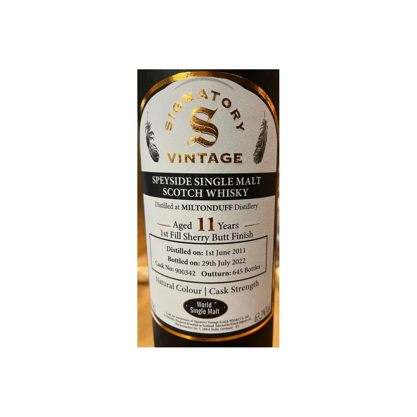 Miltonduff 2011 11 Years Single Malt Whisky